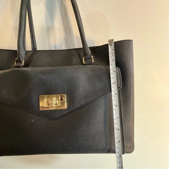 KATE SPADE Halsey Tote Leather Textured Large Exterior Pocket Shoulder Bag - Picture 5 of 15